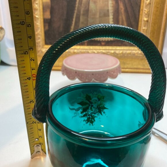 Pairpoint Nantucket Basket Handmade Painted Christmas Berries Leaves Eileen 2002 - Picture 10 of 10